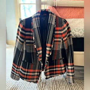 Ann Taylor size 2 Tweed Plaid Blazer